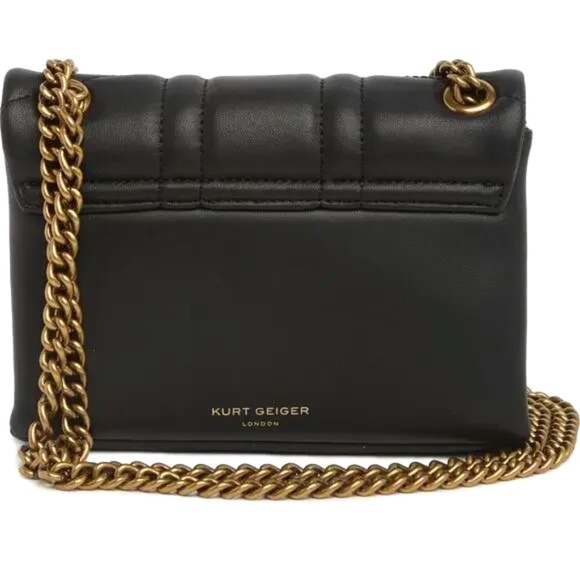 NWT Kurt Geiger Leather Kensington Mini Crossbody Black - Picture 2 of 5